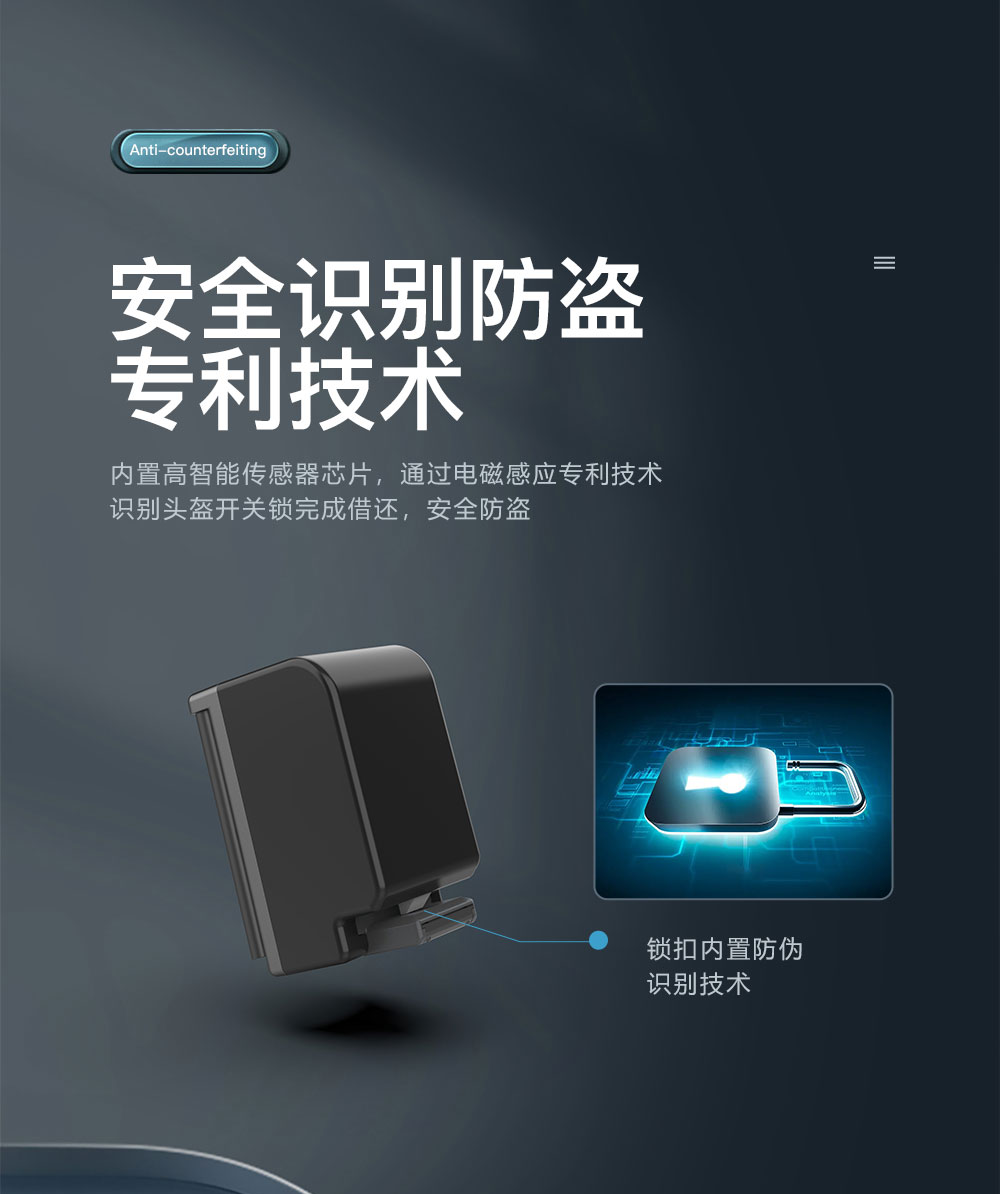 欧米智能头盔锁
