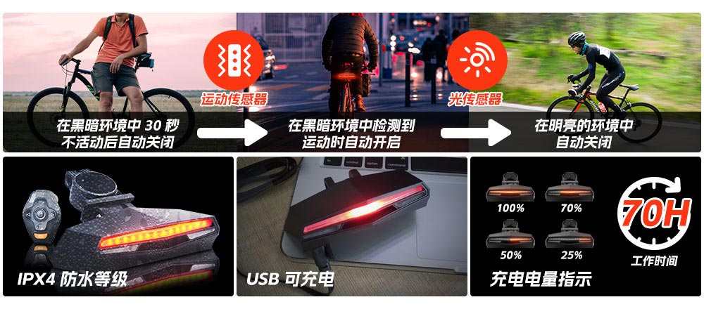智能单车尾灯