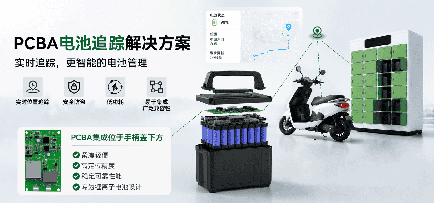 两轮车电池定位器解决方案